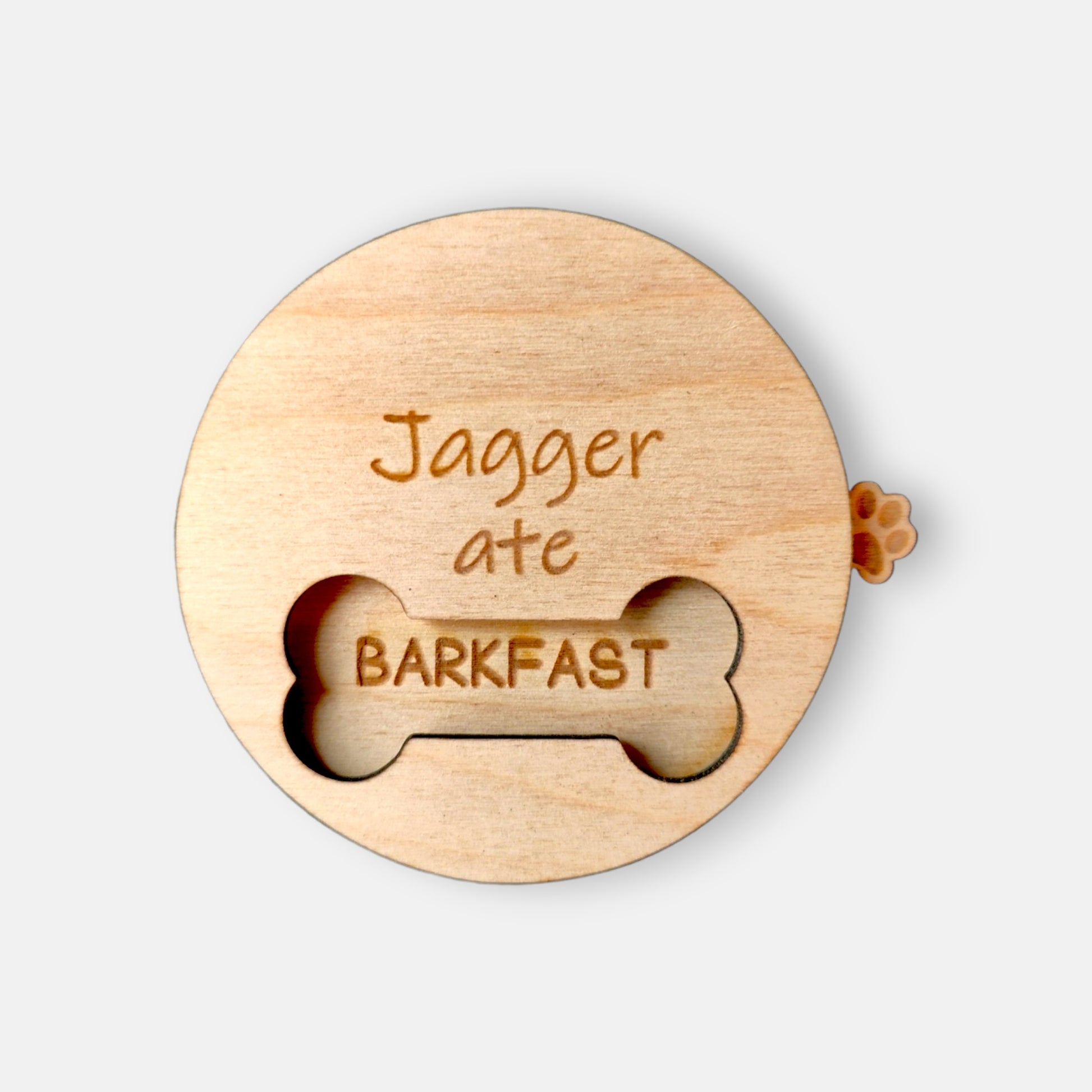 Pet bone fed or not reminder sign