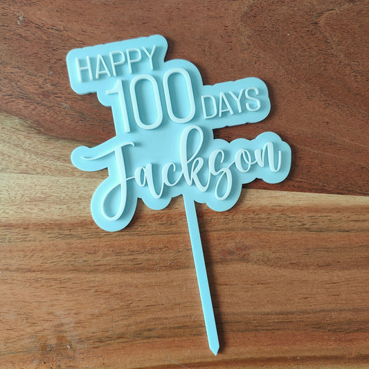 100 Days Custom Cake Topper