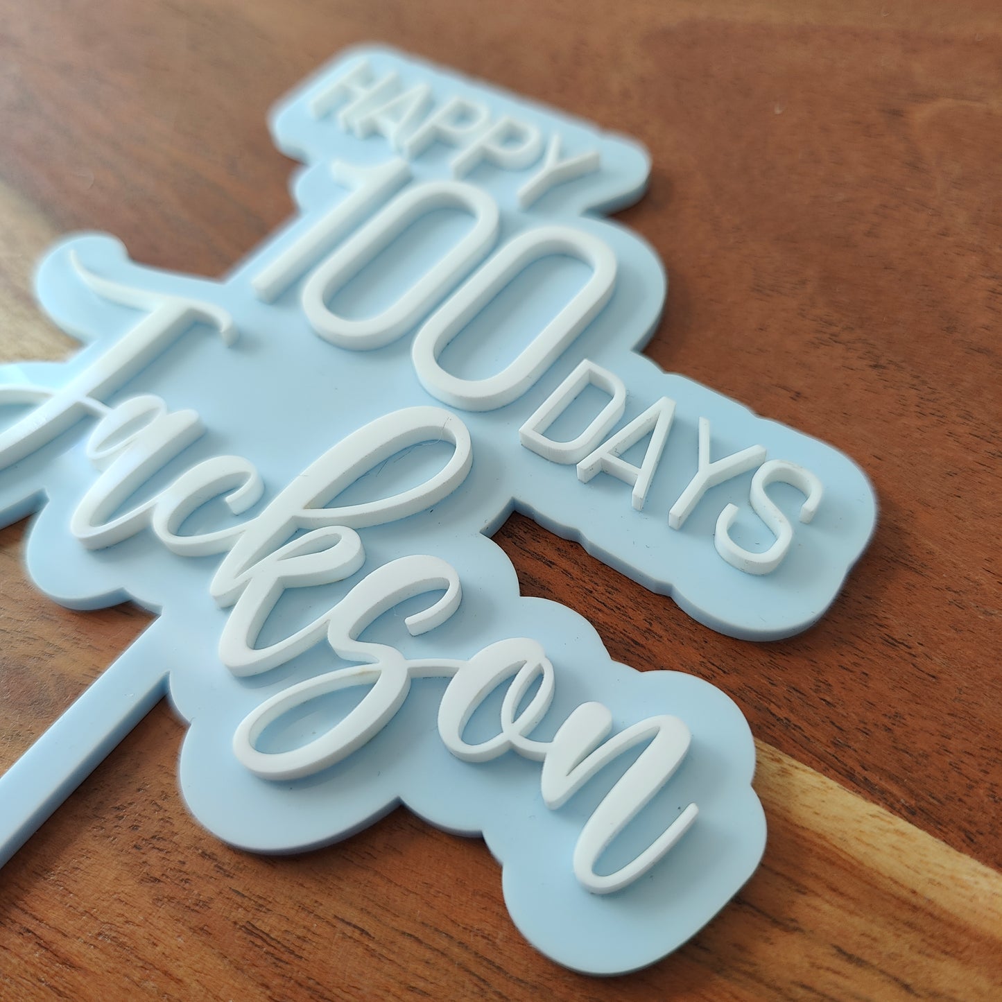 100 Days Custom Cake Topper