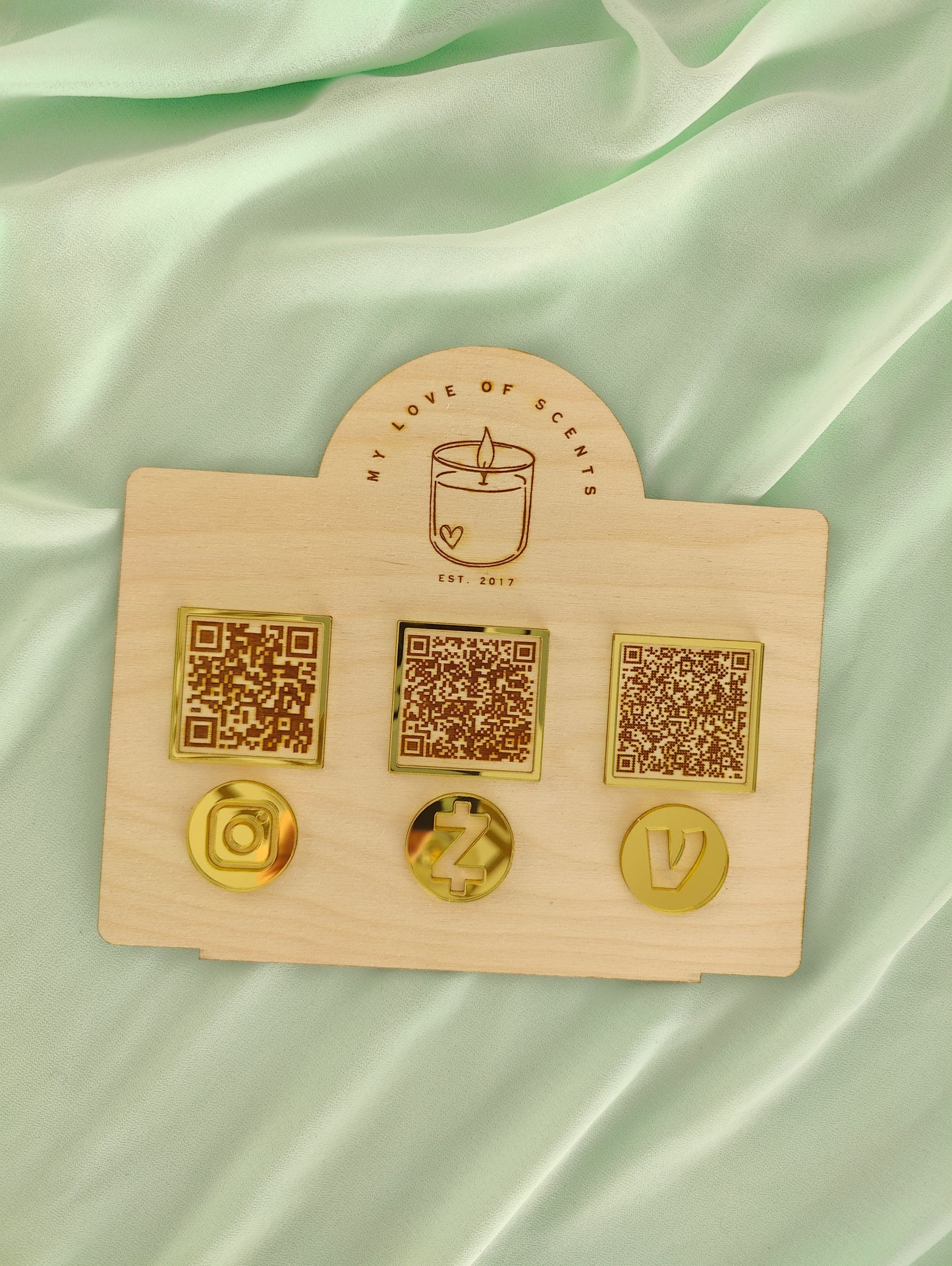 Custom QR Code Sign: Social Media & Payment Display