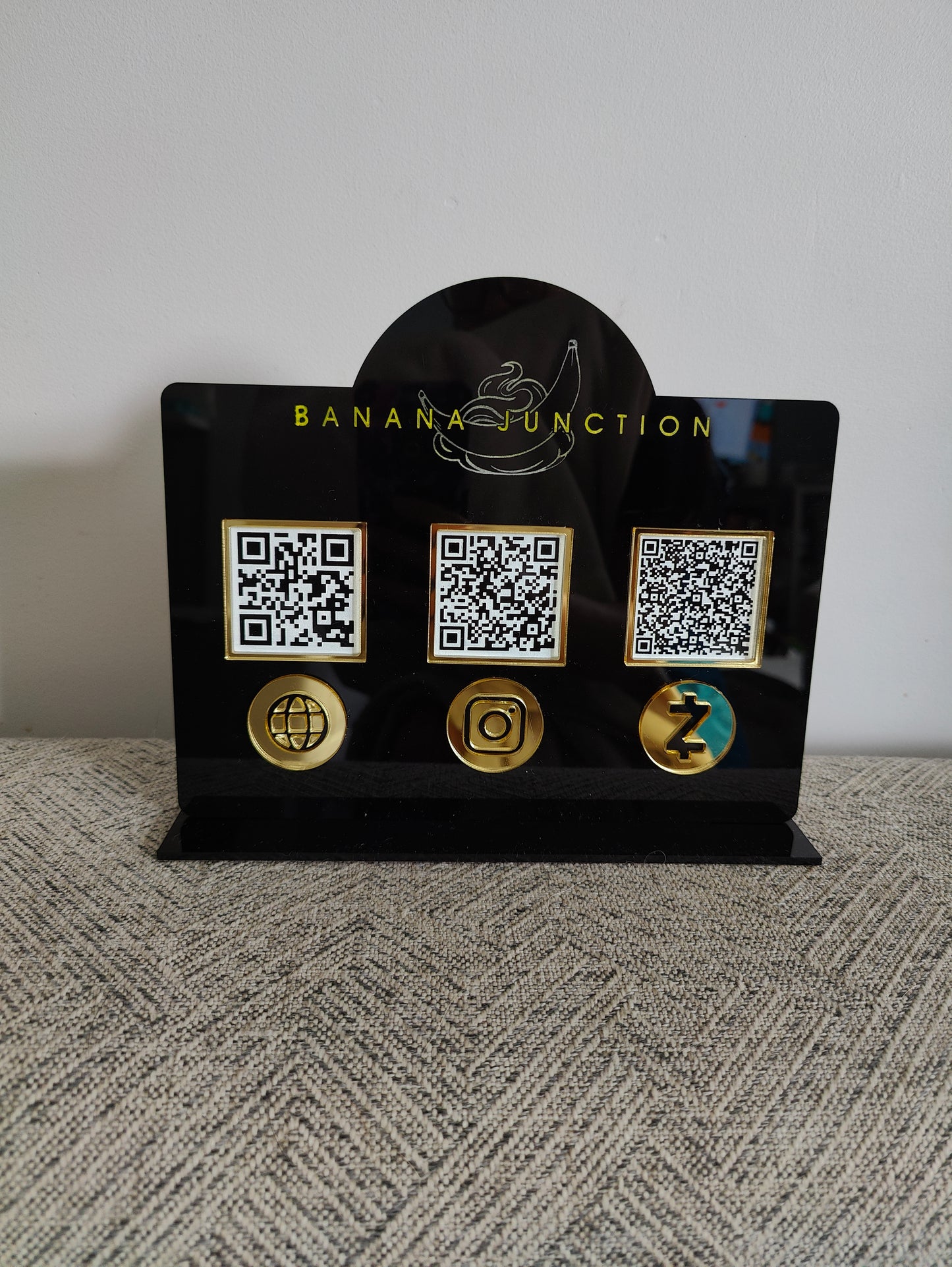Custom QR Code Sign: Social Media & Payment Display