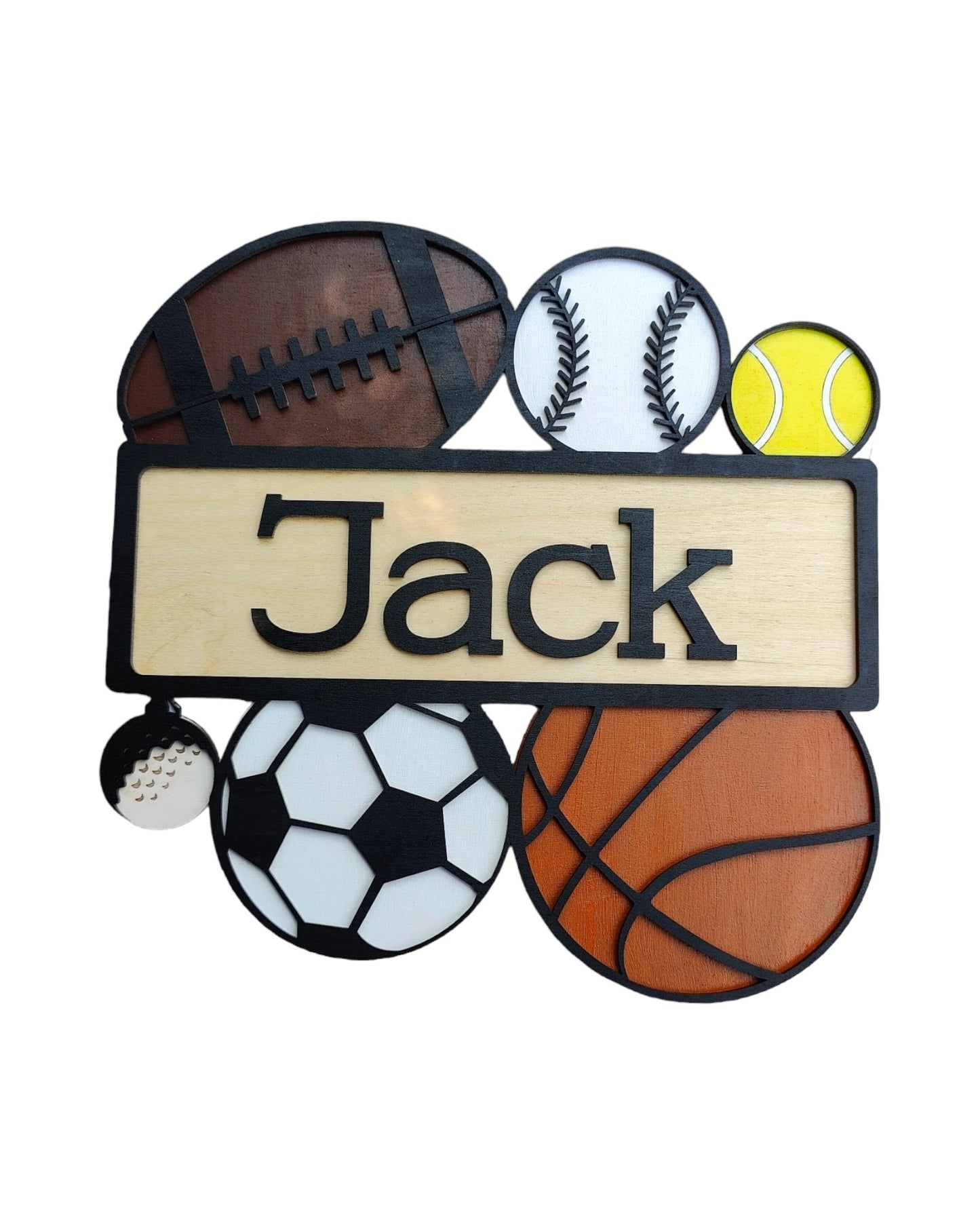 sports theme wood sign