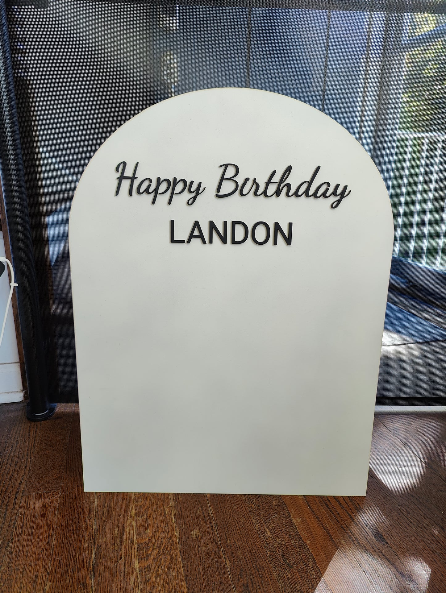 Mini Wooden Happy Birthday Arch