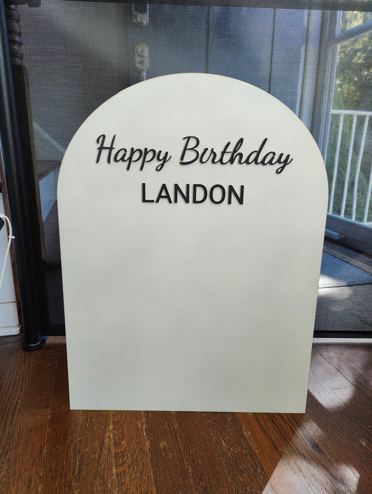 Mini Wooden Happy Birthday Arch