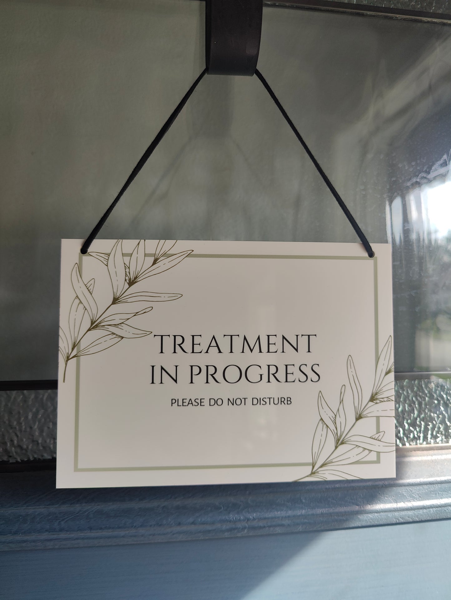 Luxury Treatment in Progress Spa Sign | UV Printed Acrylic Door Sign