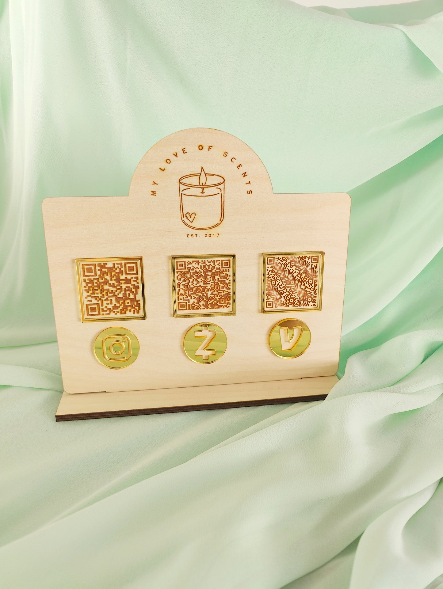 Custom QR Code Sign: Social Media & Payment Display