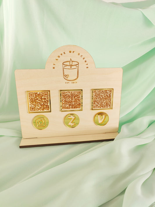 Custom QR Code Sign: Social Media & Payment Display