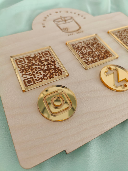 Custom QR Code Sign: Social Media & Payment Display